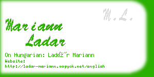 mariann ladar business card